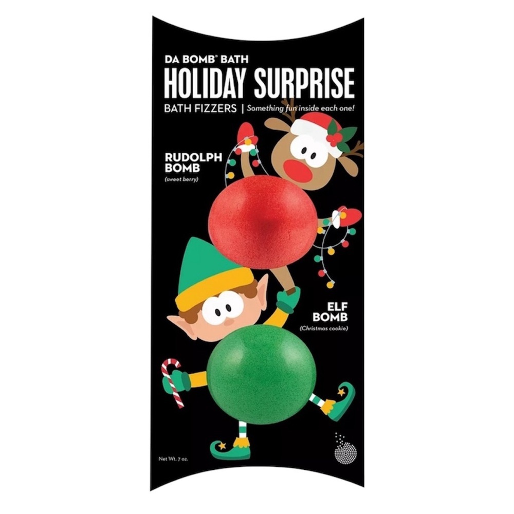 DA BOMB 2-Pc. Bath Fizzers Rudolph & Elf Gift Set New in Package